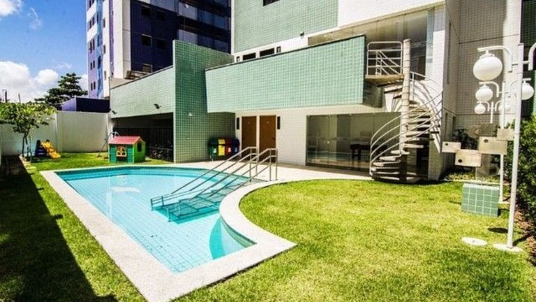 Apto 2 Quartos Pina com Piscina e Vista Recife