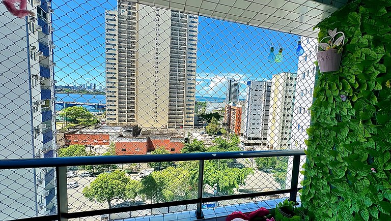 Apto 2 Quartos Pina com Piscina e Vista Recife